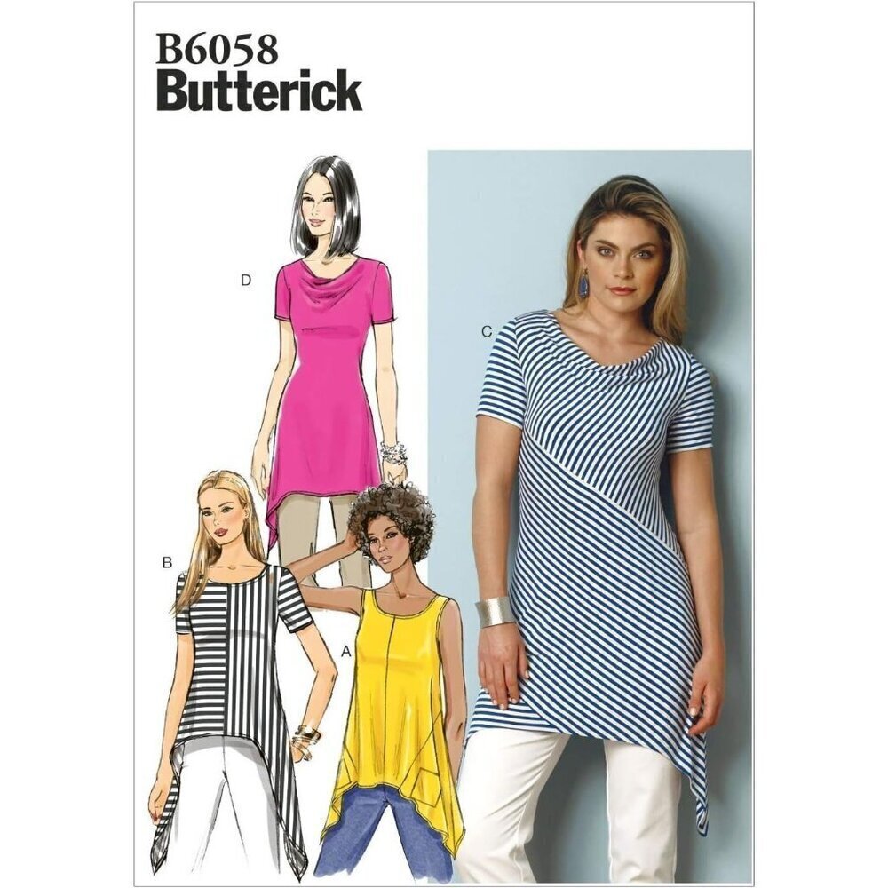 Butterick Sewing Pattern 6058 Top Tunic Shirt‎ Misses Size 6-14